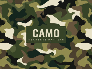 Wall Mural - Trendy camouflage military pattern