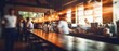 © Onchira - Blur coffee shop or cafe restaurant, Blurred restaurant background with some people and chefs and waiters working, Generative A