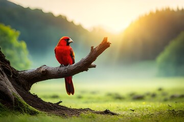 Wall Mural - bird on a branch