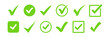 © SMUX - CheckMark vector icon. Set of simple check mark. Green check mark icon. Tick symbol. Accept okay symbol for improvement or checklist design. Correct vote choice symbol. Vector illustration