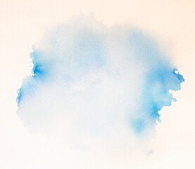 Poster - Abstract art blue watercolor stains background for design templates invitation card