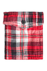 tartan patch pocket isolated