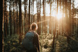 © Johnér - Lone woman hiking in forest