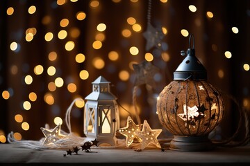 Wall Mural - Christmas lantern