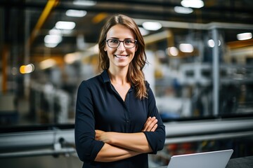 Poster - A project engineer talks to a female operator