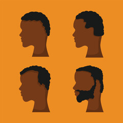 Wall Mural - Black History Month Silhouette Element Vector Design