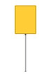 realistic vector mockup of yellow road sign. 