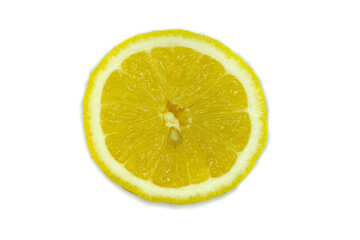 Wall Mural - Lemon slices isolated on white background