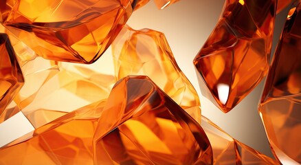 Wall Mural - orange crystal background