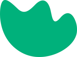 Wall Mural - Green abstract simple isolated decorative shape png