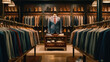 A high-end men's clothing store in stunning detail