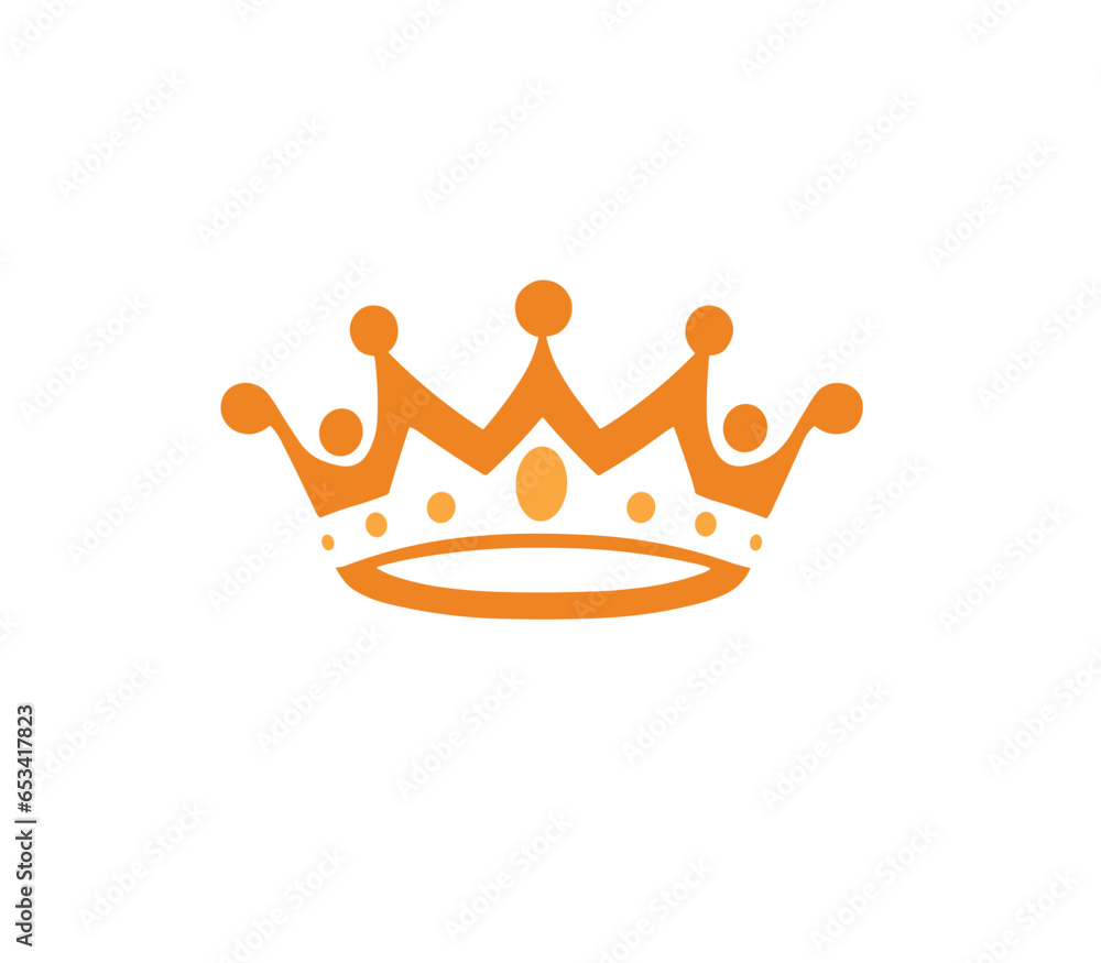 Crown golden logo vector png image Stock Vector | Adobe Stock