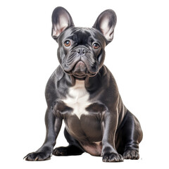 Wall Mural - Transparent PNG of a French Bulldog. Transparent Background PNG. Isolated PNG. Generative AI