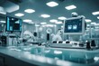 Close up of equipment and medical devices in modern operating room in a hospital