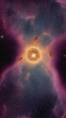 Amazing galaxies of space. A journey through the universe. Video in vertical format.