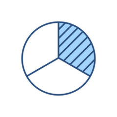 Wall Mural - pie chart related vector icon. isolated on white background. vector illustration
