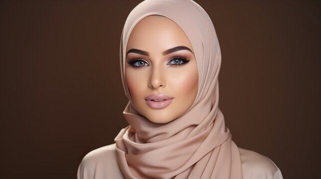 3 Arabic Beautiful Woman in Hijab - Generated using AI