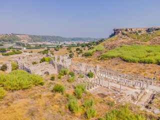 Wall Mural - Ruins of the ancient Lycian city Perge located near the Antalya city in Turkey turkiye, GO Everywhere