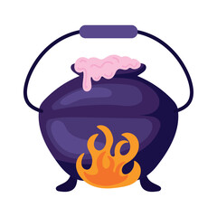 Sticker - halloween cauldron potion