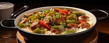 This Smoky Gumbo Showcases A Fusion Of Flavors, Bringing Together Juicy Slices Of Tender Pork And Subtly Ed Chorizo. The Dark And Velvety Roux Sets The Stage For The Smoky Undertones To