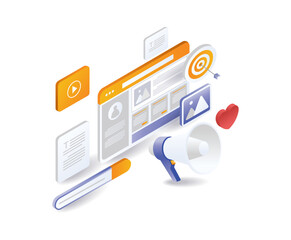 Wall Mural - Marketing management website content campaign