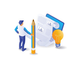 Wall Mural - concept of creating blogger content ideas
