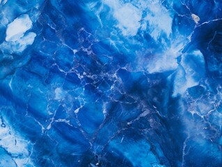 Canvas Print - sapphire blue background with marbled texture | Generative AI