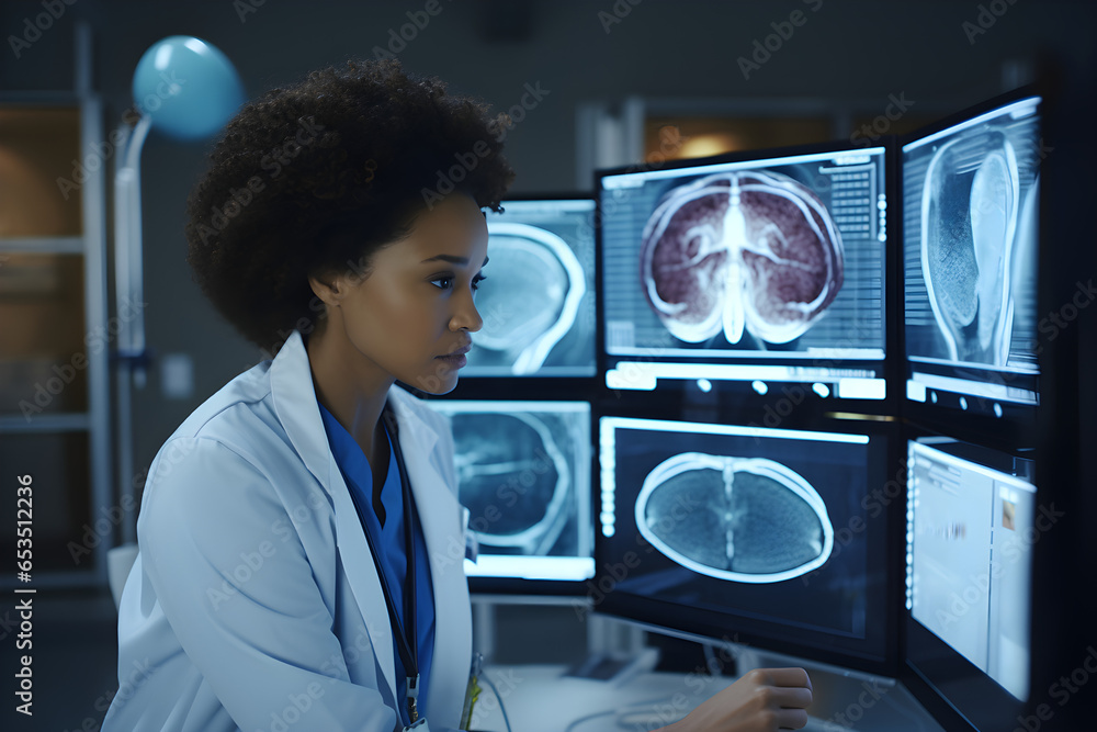 Medical Science Hospital: Confident Black Female Neurologist ...