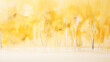 黄色く紅葉した白い幹の木が並んでいる水彩画