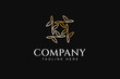 © salzcreative - elegant leaves ornament square abstract concept logo design