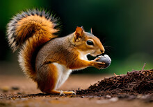Squirrel Eating Nut, Png