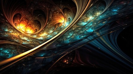 Wall Mural - Abstract Fractal Art with Intriguing Patterns