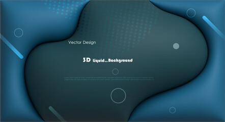 Wall Mural - vector, illustration abstract element with dynamic 3d shape, gradient color background. minimal line