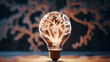 light bulb with a snowflake print on it in the snow, in the style of fantasy-inspired, nature-inspired imagery, solarization, warmcore, glass as material, thought-provoking, flickering light