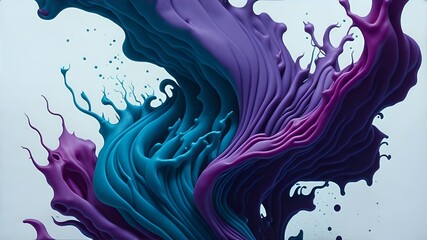 Wall Mural - an image that mimics ink dispersing in water, with mesmerizing swirls, blends, and vivid ink splatters.