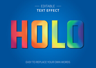 Editable holographic text effect - Holographic Font style Text effect- Holographic colorfull editable text effect - holographic gradient editable text effect- editable font 