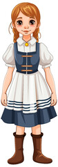 Poster - Woman in German Bavarian Outfit