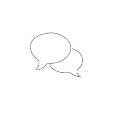 Sticker - Message or chat icon, one line drawing