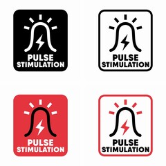 Canvas Print - Pulse stimulation vector information sign