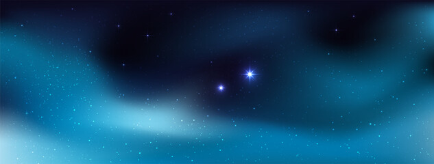 Wall Mural - second star to the right and straight on till morning. north star. star universe background. vector 