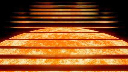 Wall Mural - sci fi abstract background with a big planet and moving rays above it in outer space. design. concep