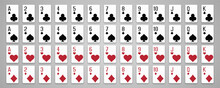 Poker Cards Full Deck. Playing Cards. Vector Illustrator.