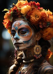 Wall Mural - Day of the Dead - El Dia de Muertos Celebration Mexico 