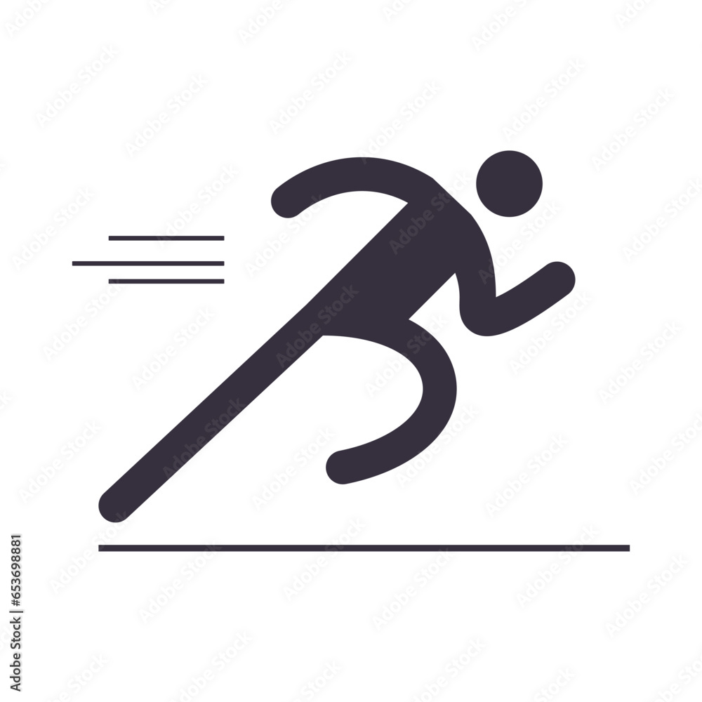 Runner icon, is a vector illustration, very simple and minimalistic ...