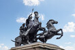 Boadicea and Her Daughters is a bronze sculptural group in London representing Boudica, queen of the Celtic Iceni tribe, who led an uprising in Roman Britain, located at Westminster Bridge, England