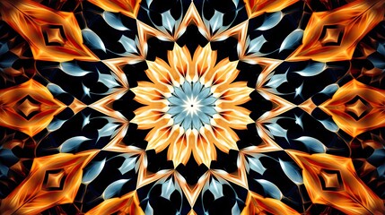 Wall Mural - Abstract Kaleidoscope Pattern with Symmetry