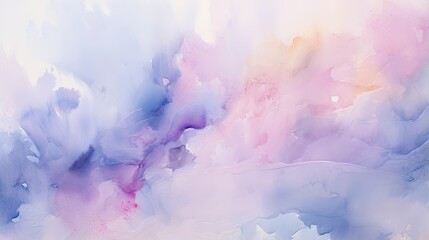 Canvas Print - Abstract Watercolor Painting with Soft Pastel Hues