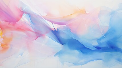 Wall Mural - Abstract Watercolor Painting with Loose Brushstrokes