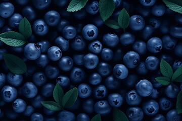 Wall Mural - Blueberry pattern banner wallpaper, simple background