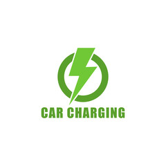 Canvas Print - Car charging icon isolated on transparent background